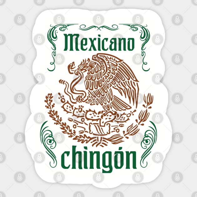 Mexicano Chingon Latino Power Sticker by Anticorporati